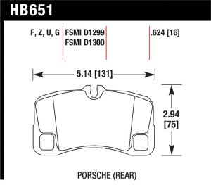 Porsche 911 GT3 Brake Pads - Rear - Hawk Performance - Ceramic - `07-`08 Porsche 911 GT3 Brake Pads - Rear - Hawk Performance - Ceramic - `07-`08